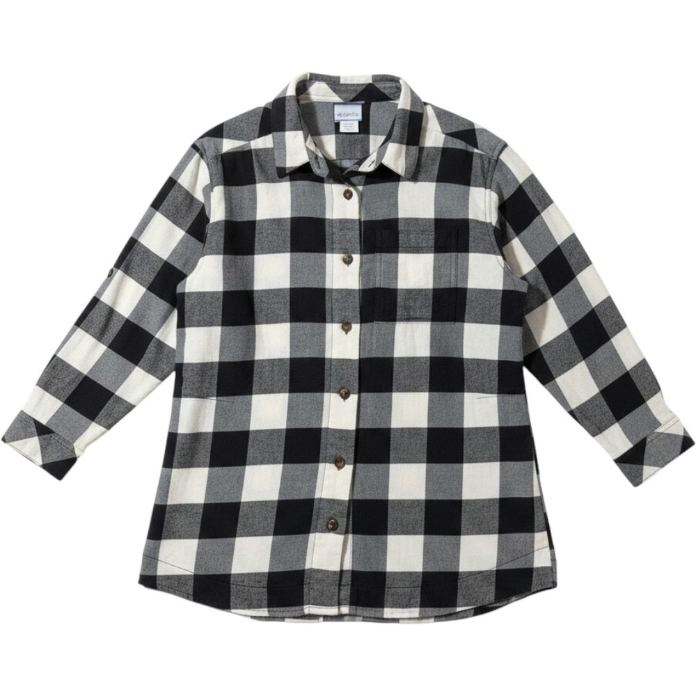 Columbia Womens Buffalo Plaid Large Flannel Button‎ Down Long Sleeve Shirt